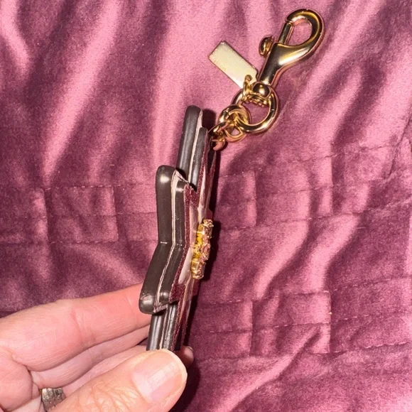 Coach mixed patch work work fob/key chain. F40702. Rare! NWOT. - Picture 10 of 16